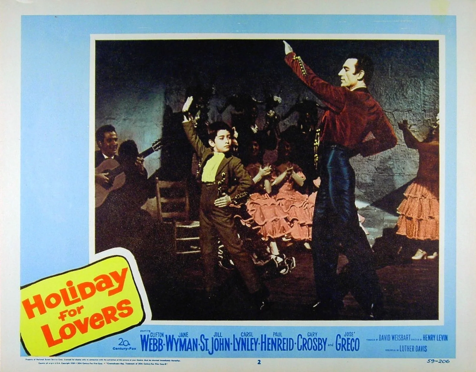 HOLIDAY FOR LOVERS 1959 Clifton Webb, Jane Wyman, Carol Lynley 6 LOBBY CARDS, изображение 2