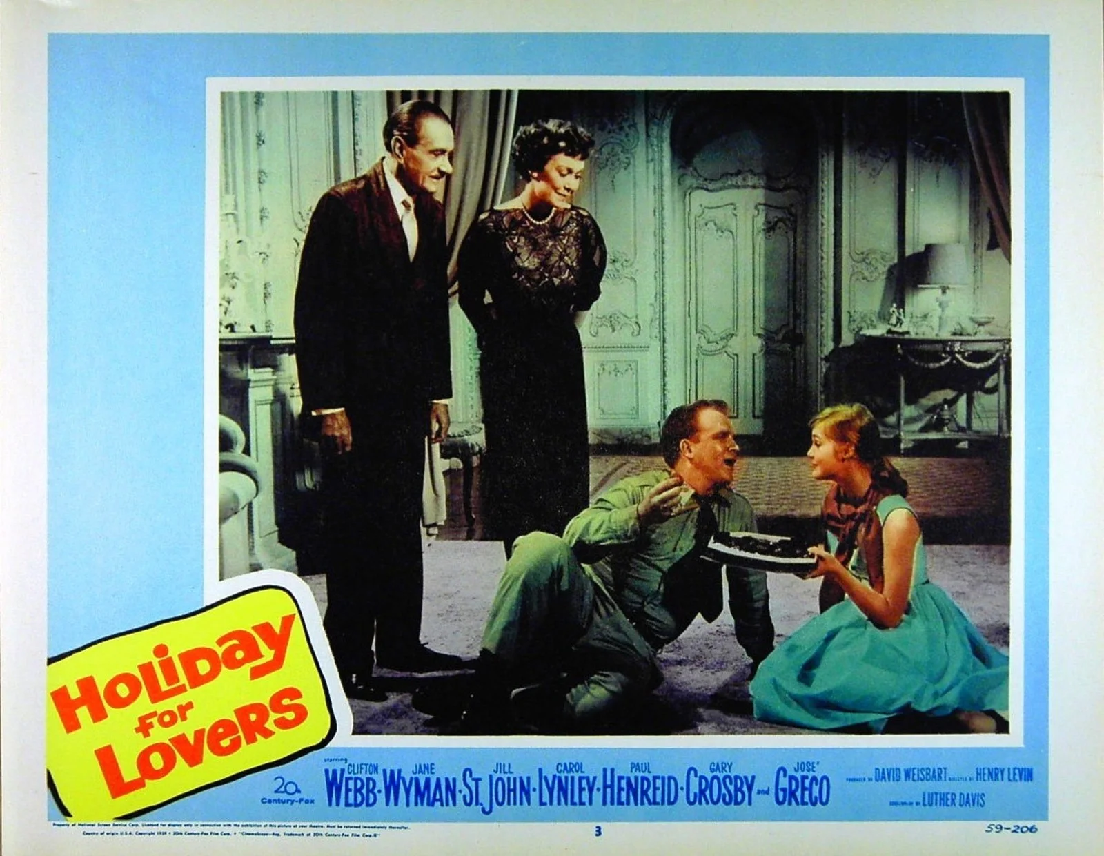 HOLIDAY FOR LOVERS 1959 Clifton Webb, Jane Wyman, Carol Lynley 6 LOBBY CARDS, изображение 3