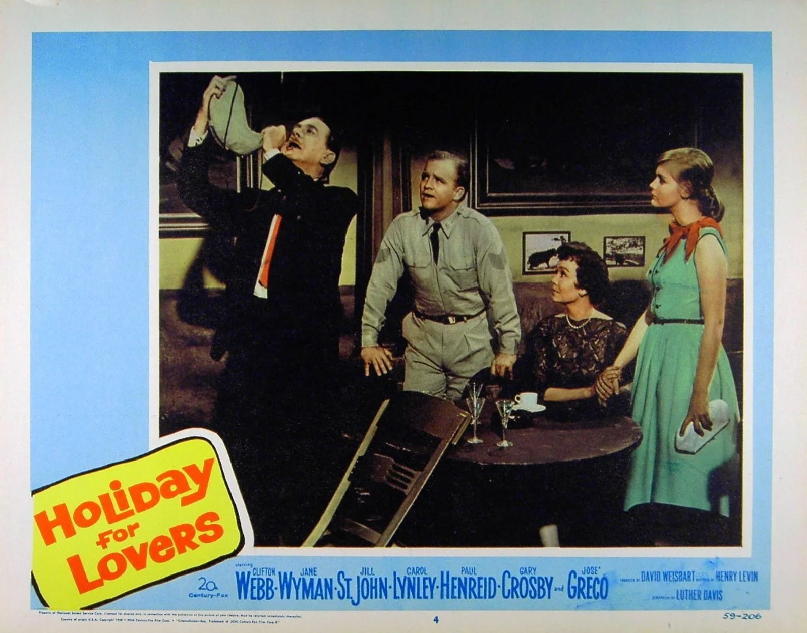HOLIDAY FOR LOVERS 1959 Clifton Webb, Jane Wyman, Carol Lynley 6 LOBBY CARDS, изображение 4