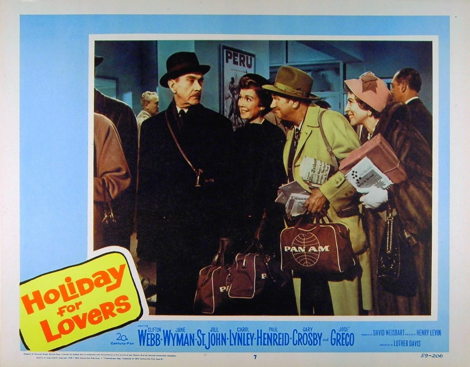 HOLIDAY FOR LOVERS 1959 Clifton Webb, Jane Wyman, Carol Lynley 6 LOBBY CARDS, изображение 5