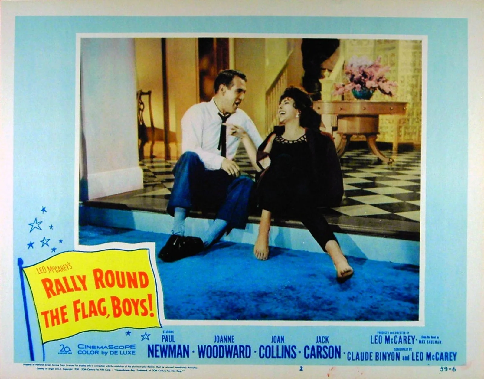 RALLY ROUND THE FLAG, BOYS! 1958 Paul Newman, Joan Collins 4 LOBBY CARDS, изображение 2