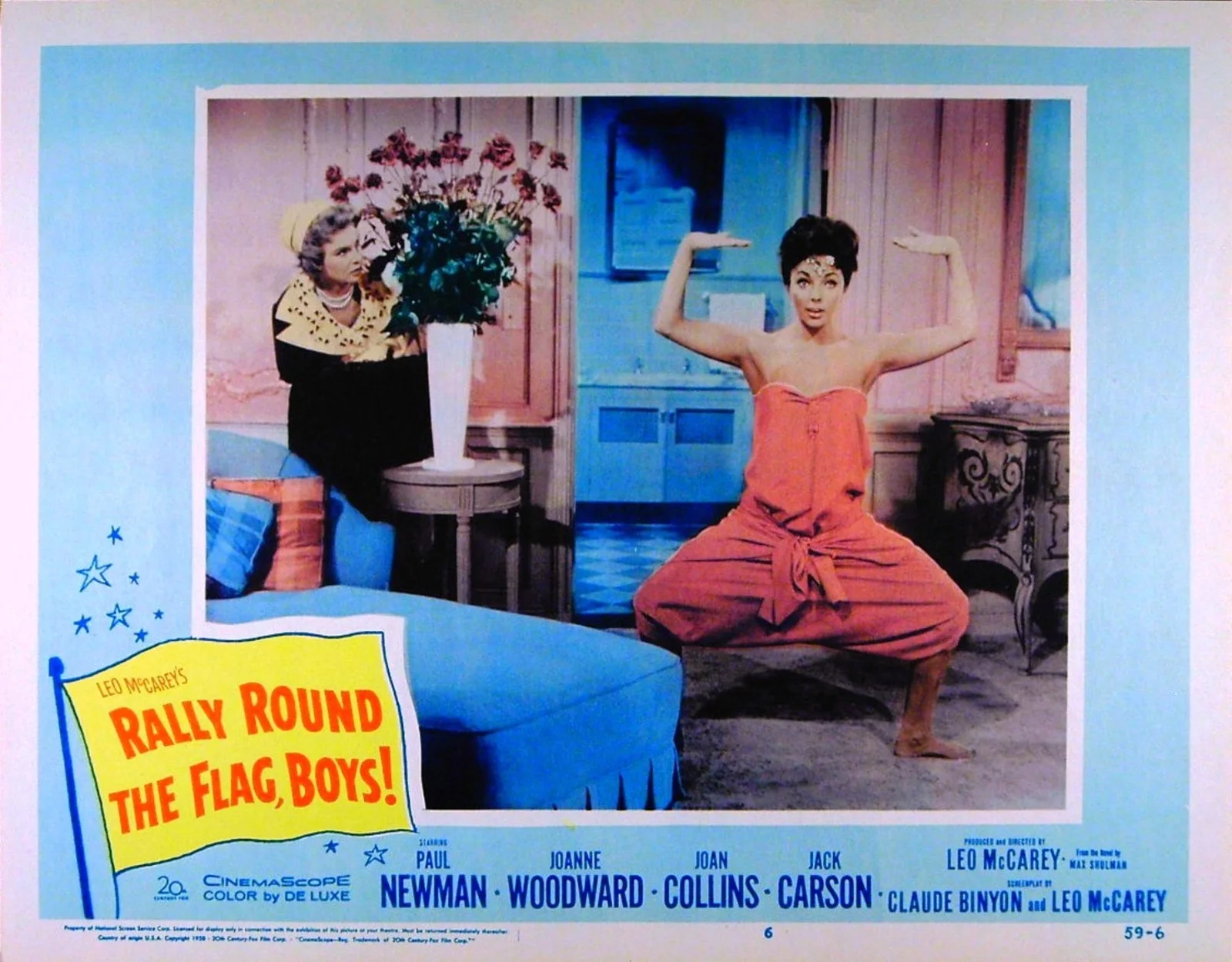 RALLY ROUND THE FLAG, BOYS! 1958 Paul Newman, Joan Collins 4 LOBBY CARDS, изображение 4