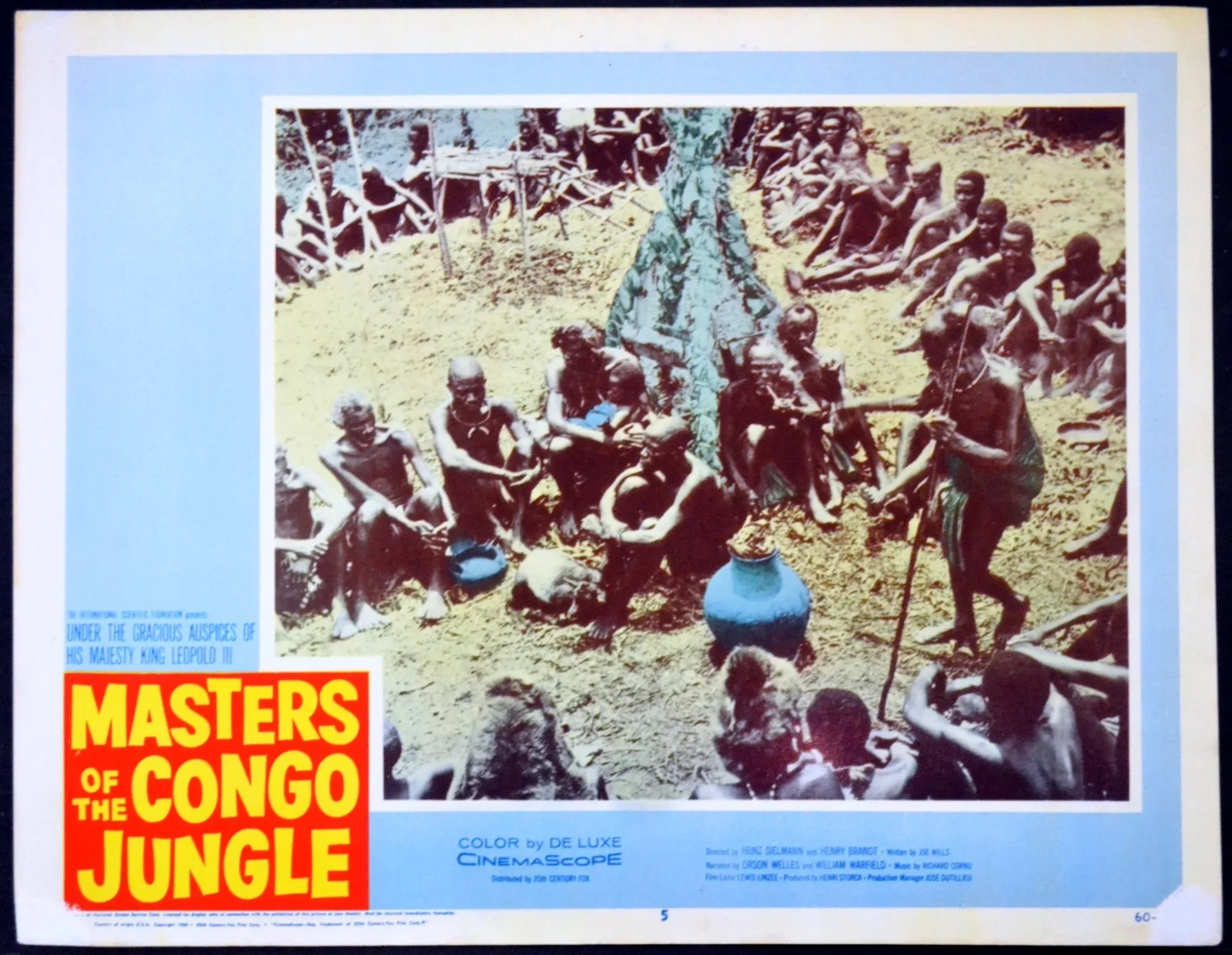 MASTERS OF THE CONGO JUNGLE 1958 Henry Brandt Heinz Sielmann 7 LOBBY CARDS, изображение 4
