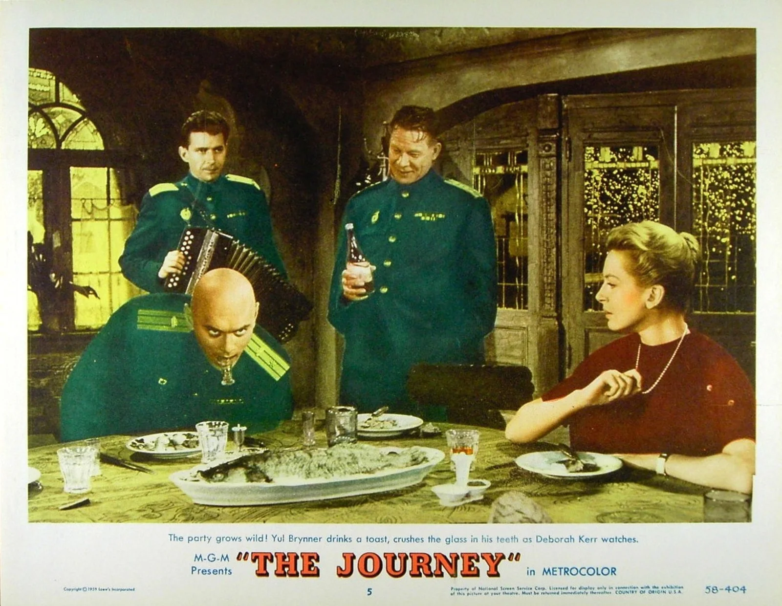 JOURNEY 1959 Yul Brynner, Deborah Kerr, Anouk Aimee 5 U.S. LOBBY CARDS, изображение 4
