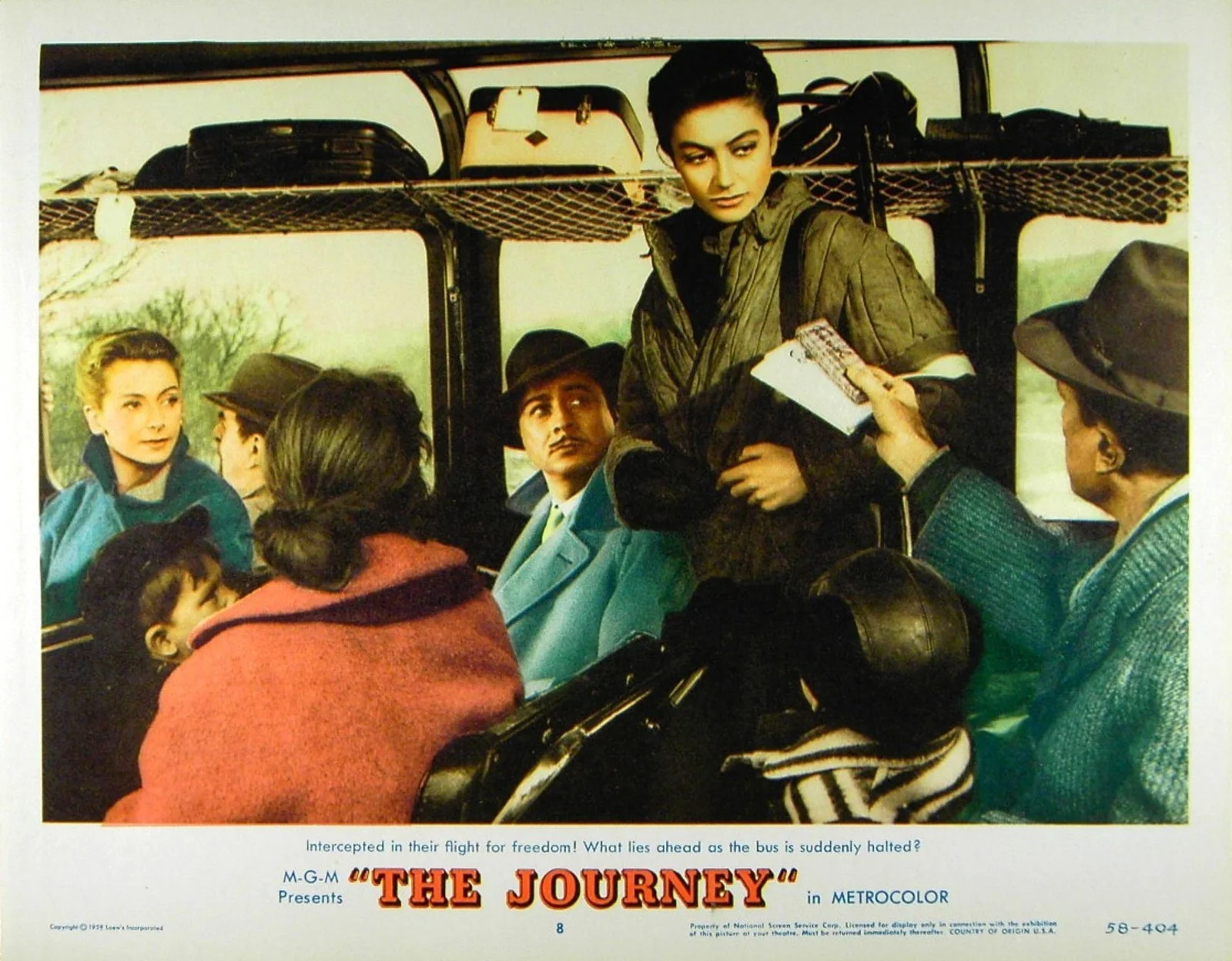 JOURNEY 1959 Yul Brynner, Deborah Kerr, Anouk Aimee 5 U.S. LOBBY CARDS, изображение 5