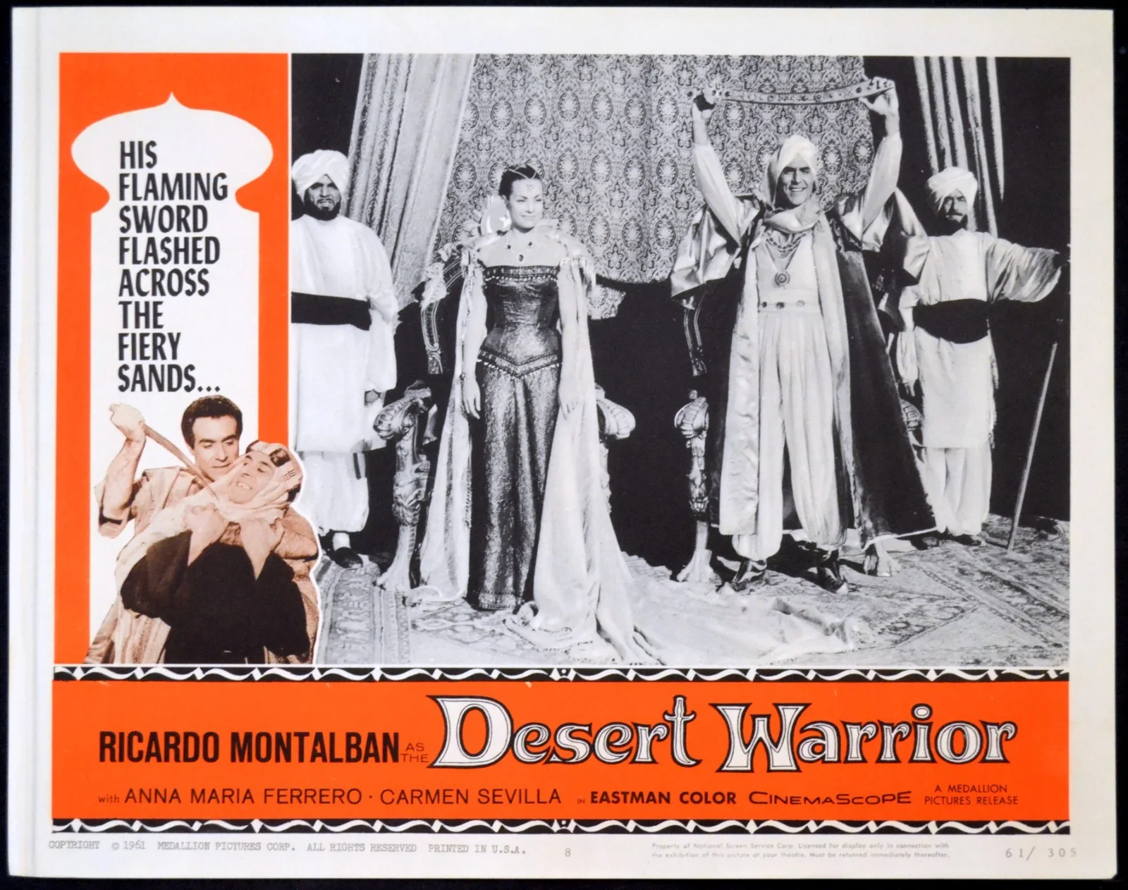 DESERT WARRIOR 1957 Ricardo Montalban, Gino Cervi, Carmen Sevilla 5 LOBBY CARDS, изображение 5