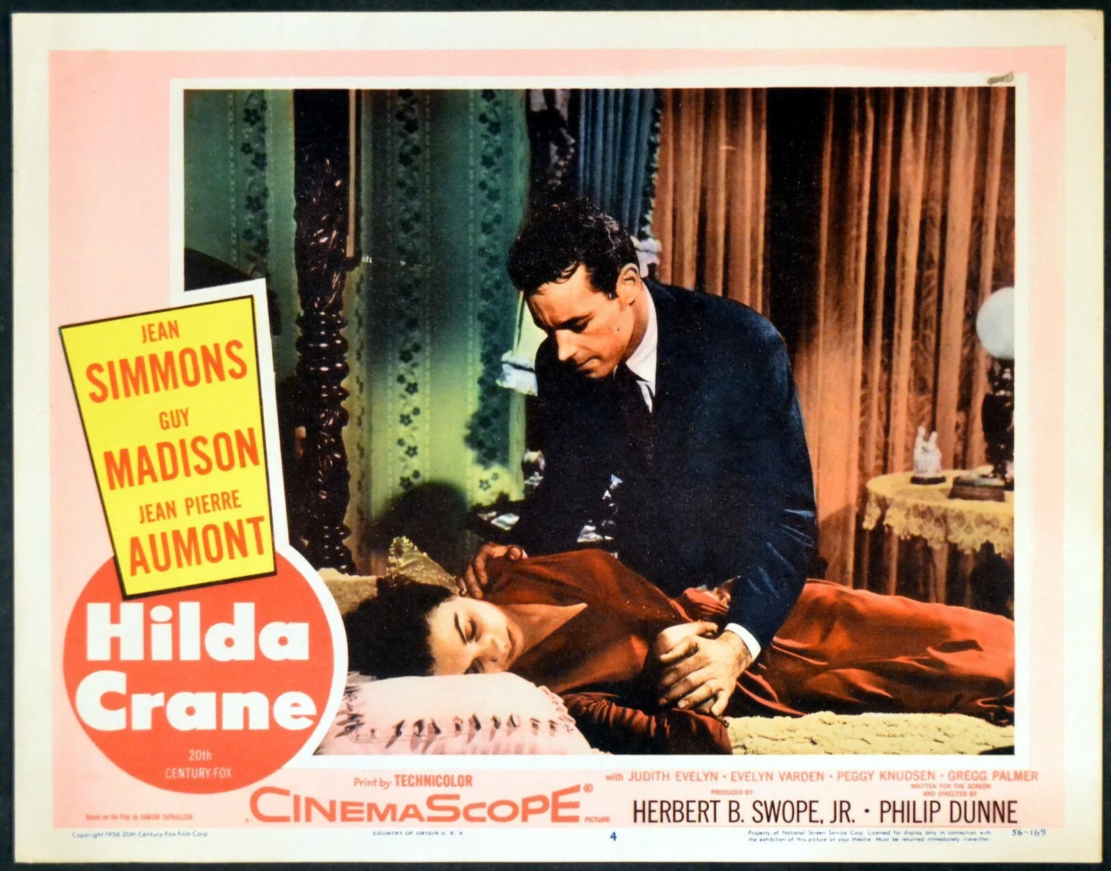 HILDA CRANE 1956 Jean Simmons, Guy Madison, Jean-Pierre Aumont 5 LOBBY CARDS, изображение 3