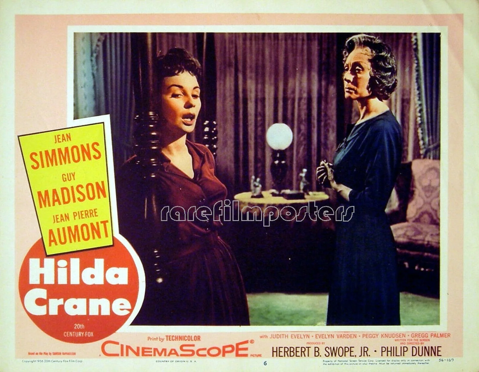 HILDA CRANE 1956 Jean Simmons, Guy Madison, Jean-Pierre Aumont 5 LOBBY CARDS, изображение 4