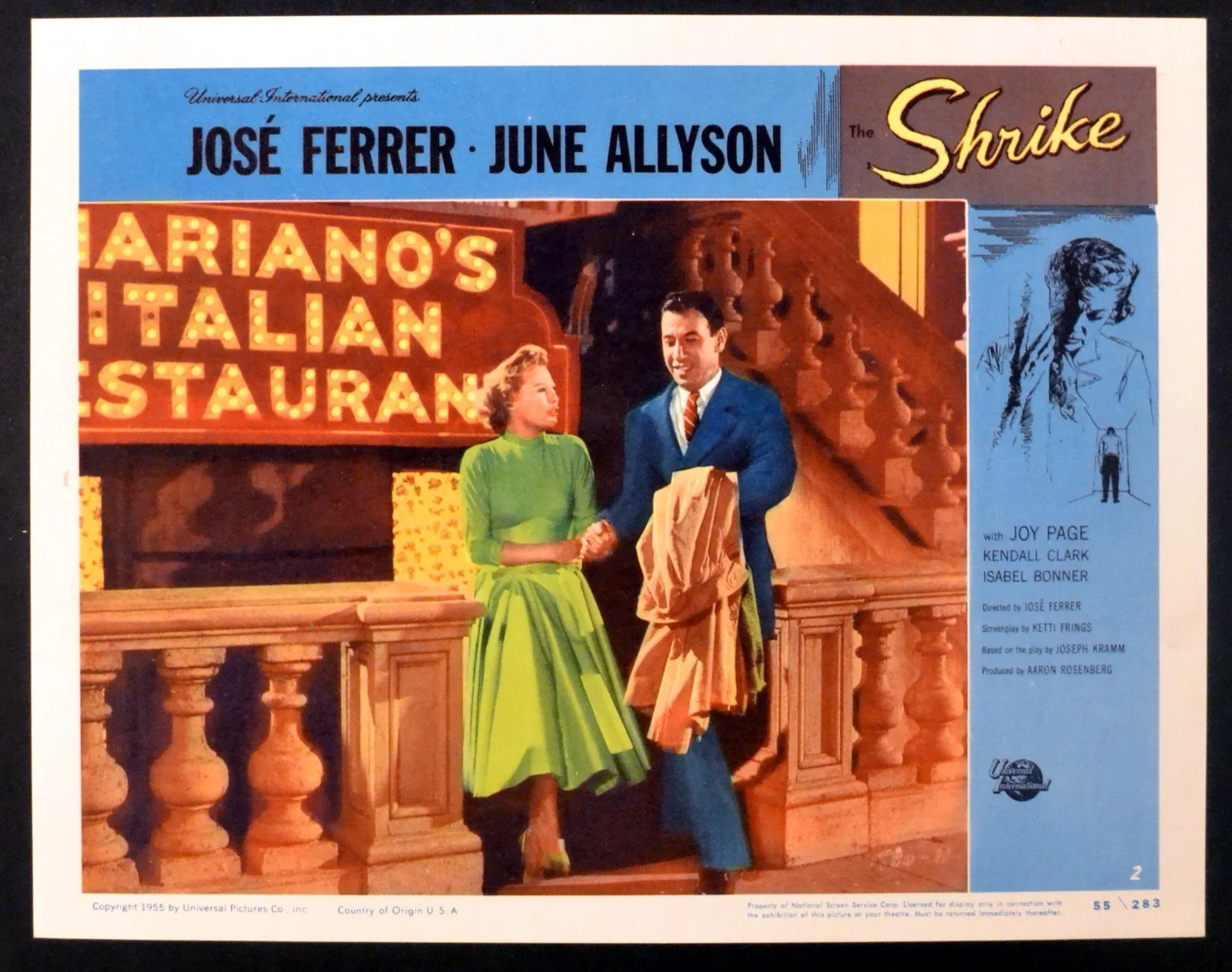 SHRIKE 1955 José Ferrer, June Allyson Robert Wise LOBBY CARD SET of 7, image 2