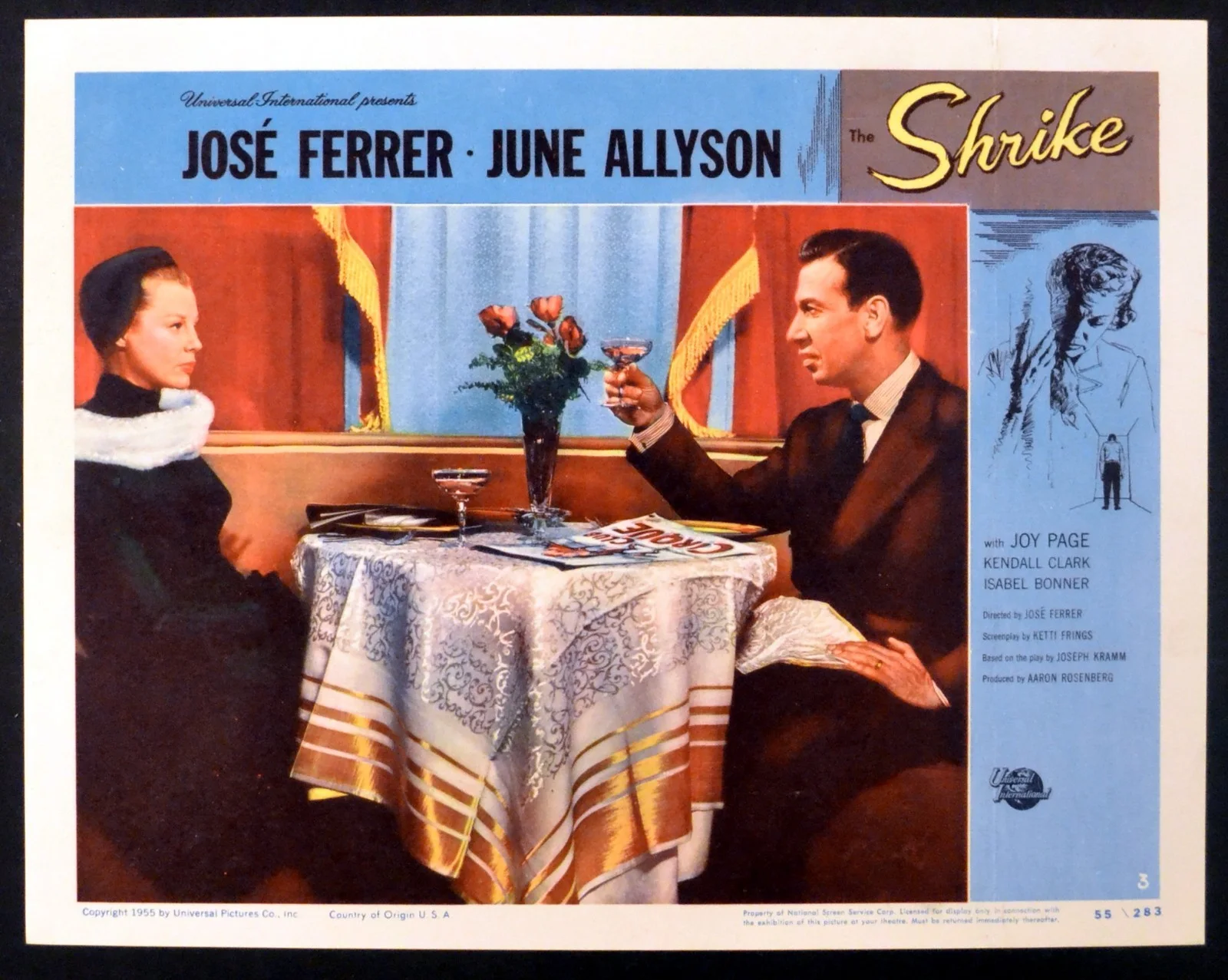 SHRIKE 1955 José Ferrer, June Allyson Robert Wise LOBBY CARD SET of 7, image 3