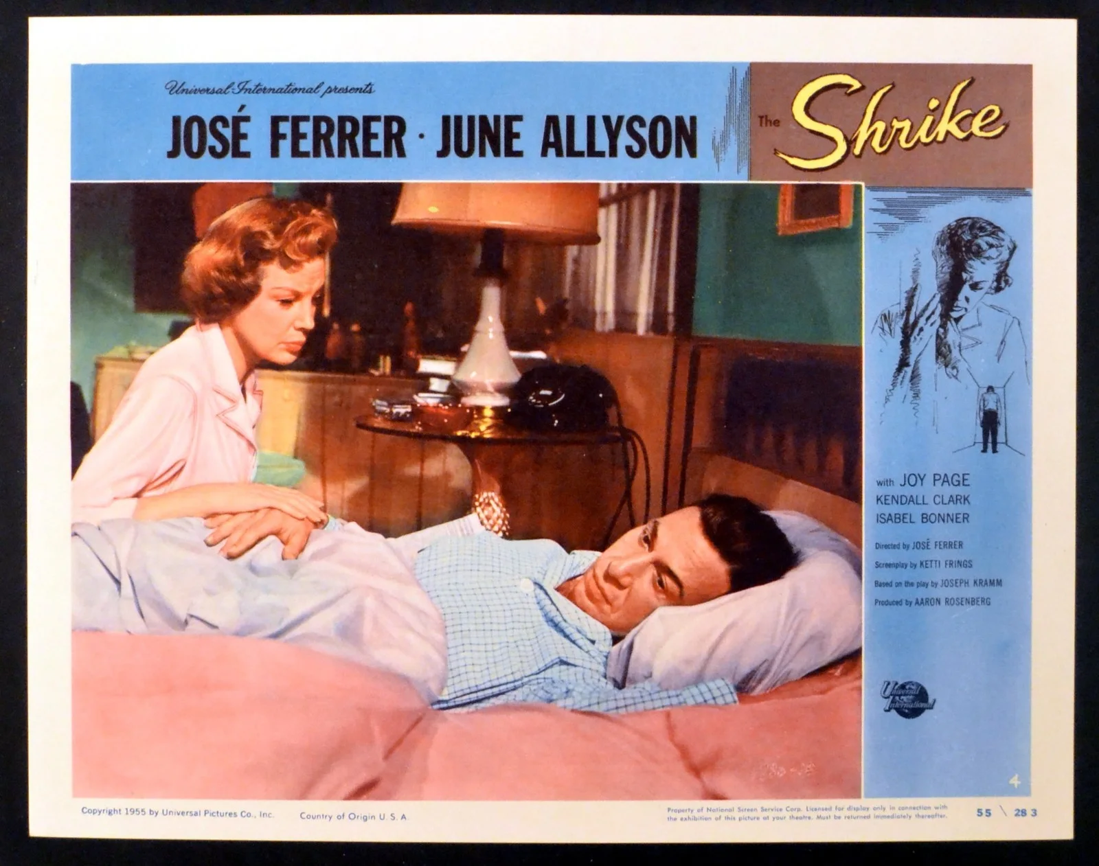 SHRIKE 1955 José Ferrer, June Allyson Robert Wise LOBBY CARD SET of 7, image 4