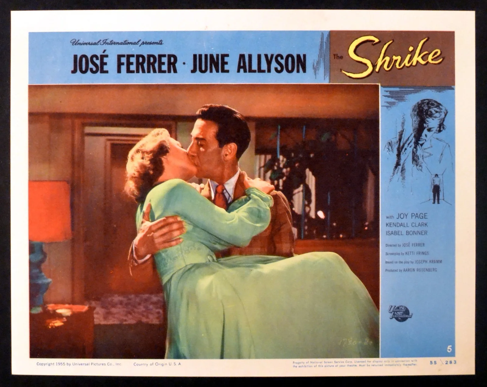 SHRIKE 1955 José Ferrer, June Allyson Robert Wise LOBBY CARD SET of 7, image 5