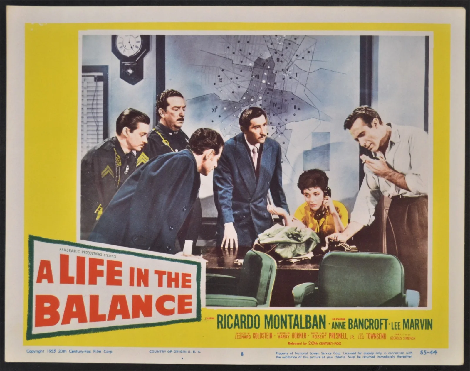 A LIFE IN THE BALANCE 1955 Ricardo Montalban Anne Bancroft, Lee Marvin LOBBY SET, изображение 4