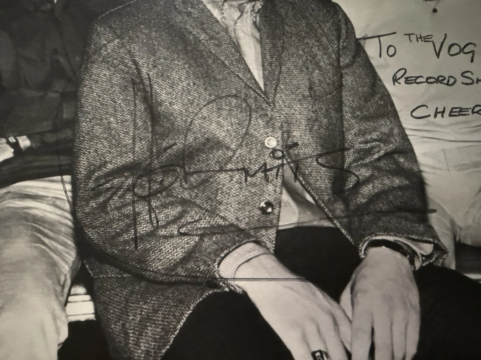 Rare c 1970 Herman’s Hermits Signed Photo /Vogue Record Shop Los Angeles 16 x 20, изображение 3