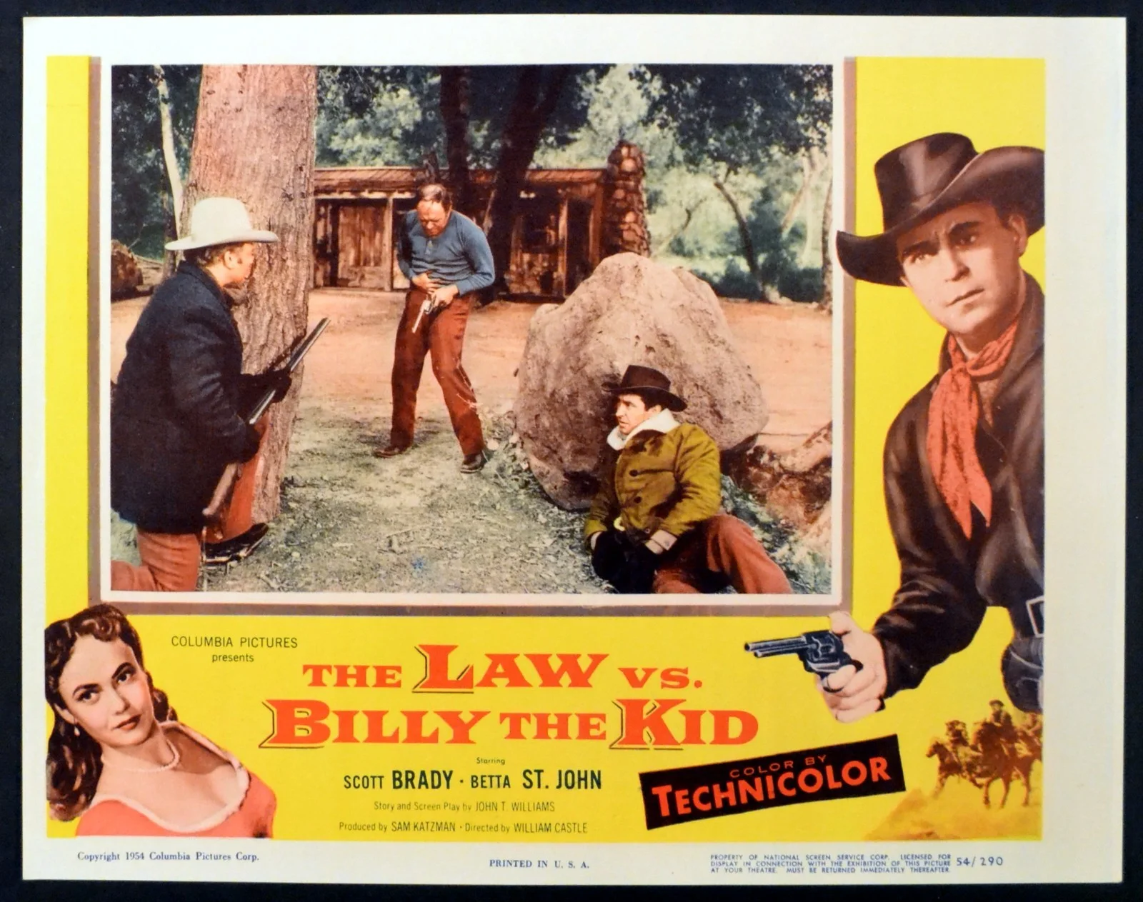 LAW VS. BILLY THE KID 1954 Scott Brady, Betta St. John, James Griffith LOBBY SET, изображение 4