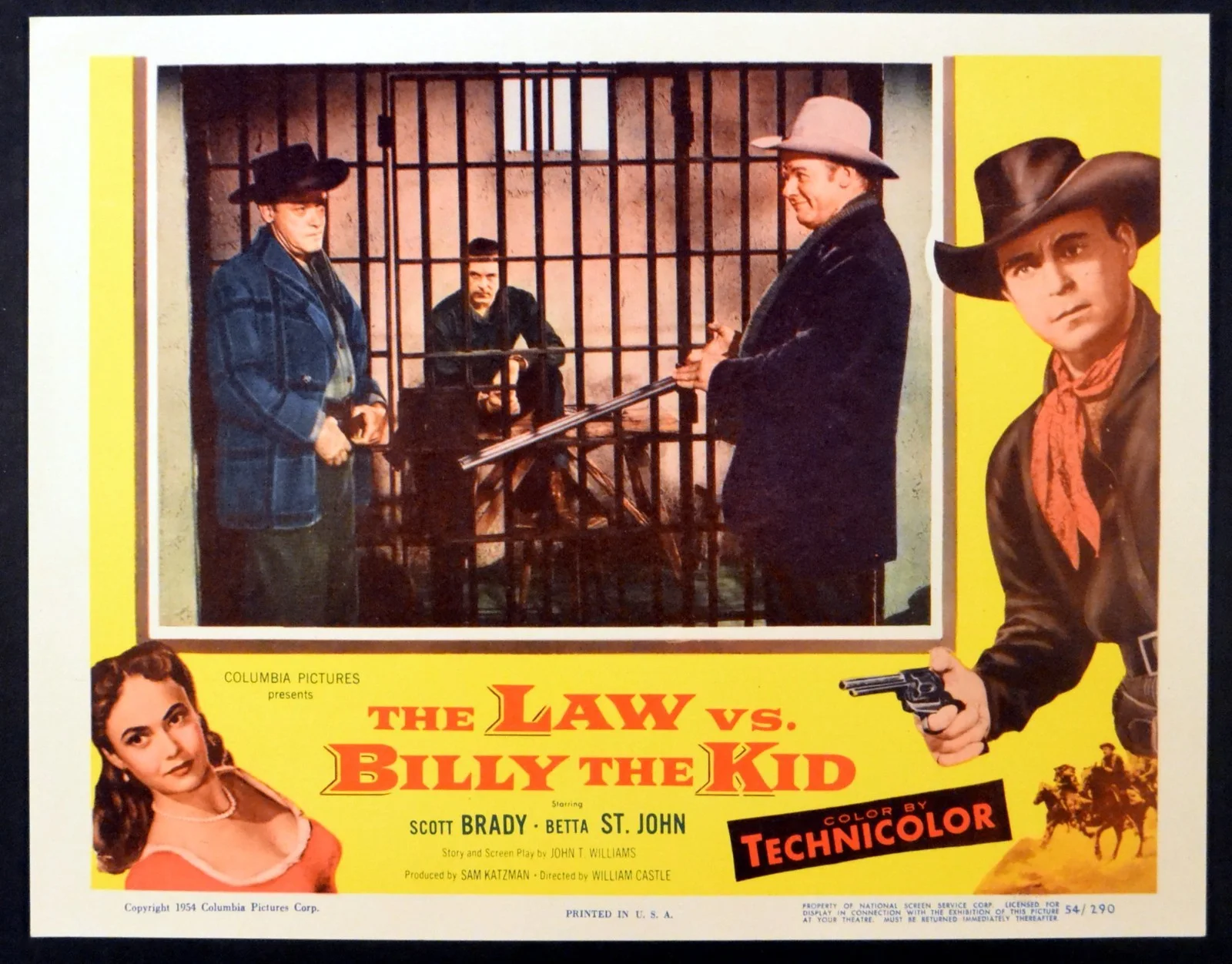 LAW VS. BILLY THE KID 1954 Scott Brady, Betta St. John, James Griffith LOBBY SET, изображение 5