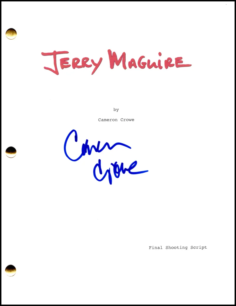 Cameron Crowe — Cameron Crowe Signed Autograph Jerry Maguire Full Movie Script Screenplay