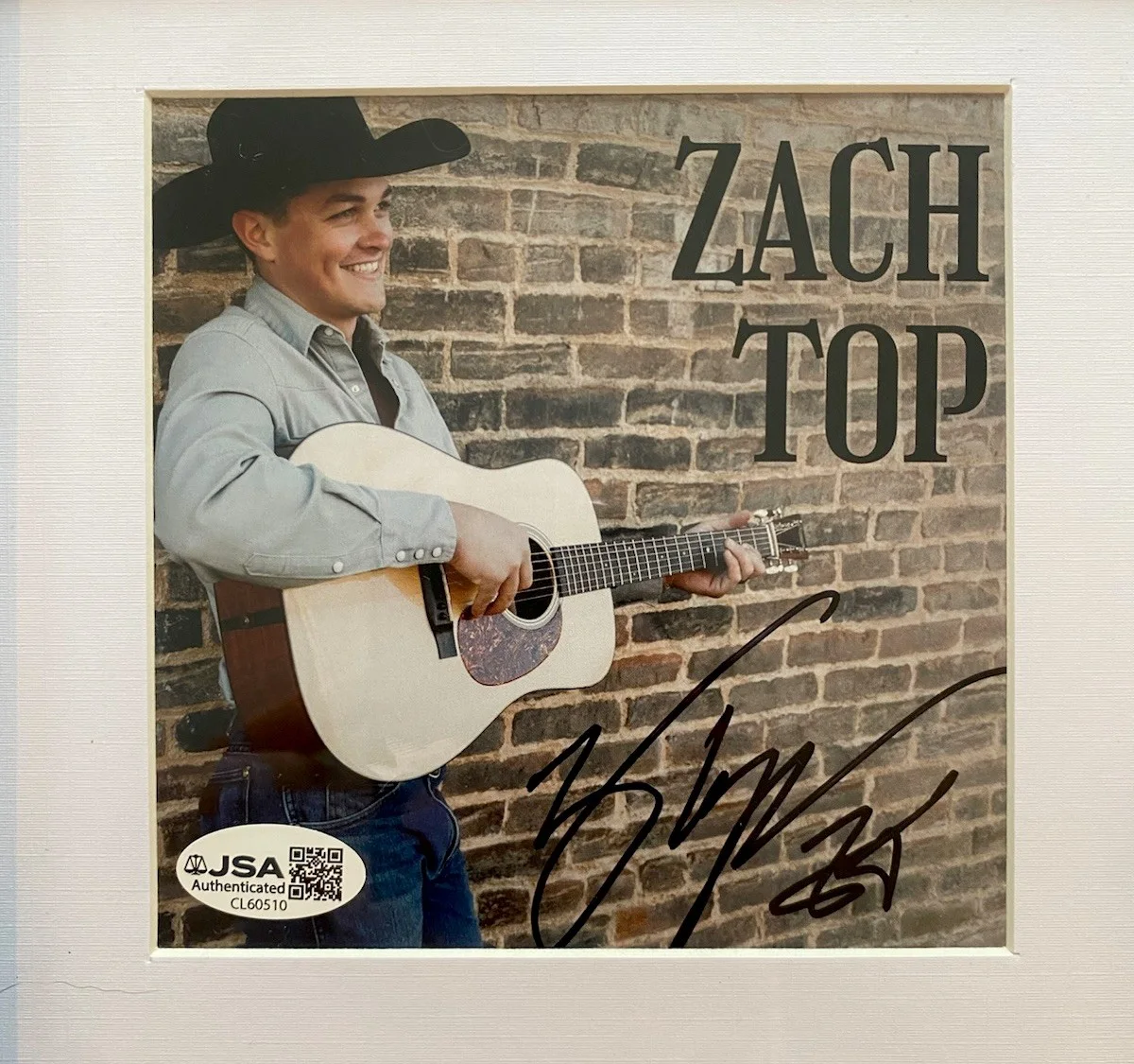 ZACH TOP AUTOGRAPH FRAMED 2022 ZACH TOP ALBUM CD DISPLAY JSA CL60510, изображение 2