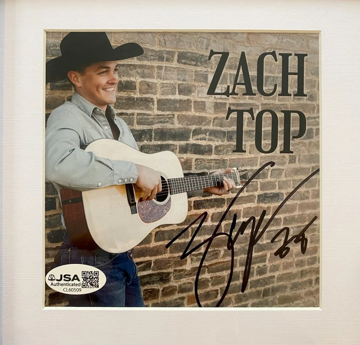 ZACH TOP AUTOGRAPH FRAMED 2022 ZACH TOP ALBUM CD DISPLAY JSA CL60509, изображение 2