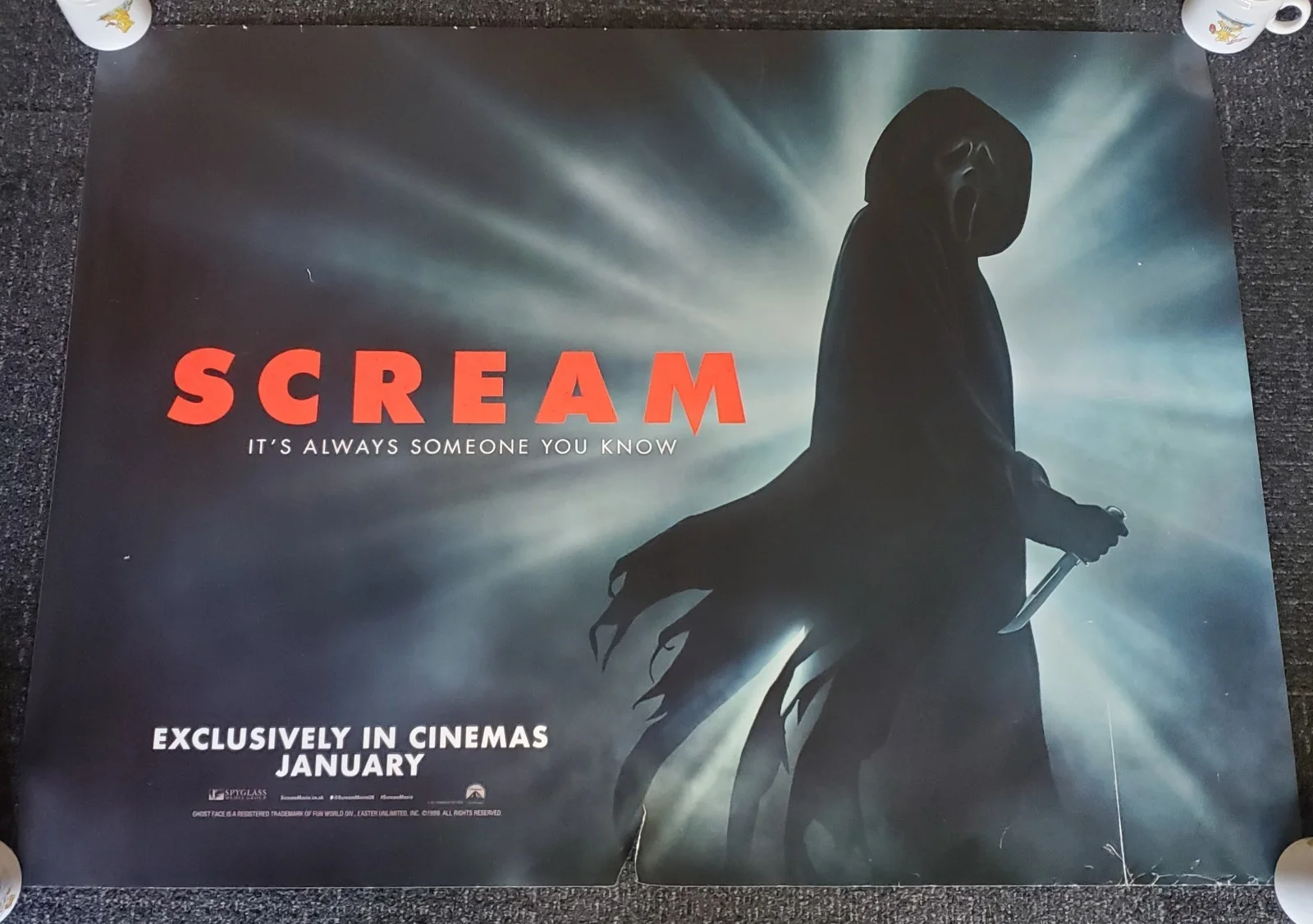 Scream 2022 Original UK Quad Cinema Film Movie Poster 40x30" Ghostface Halloween, изображение 2