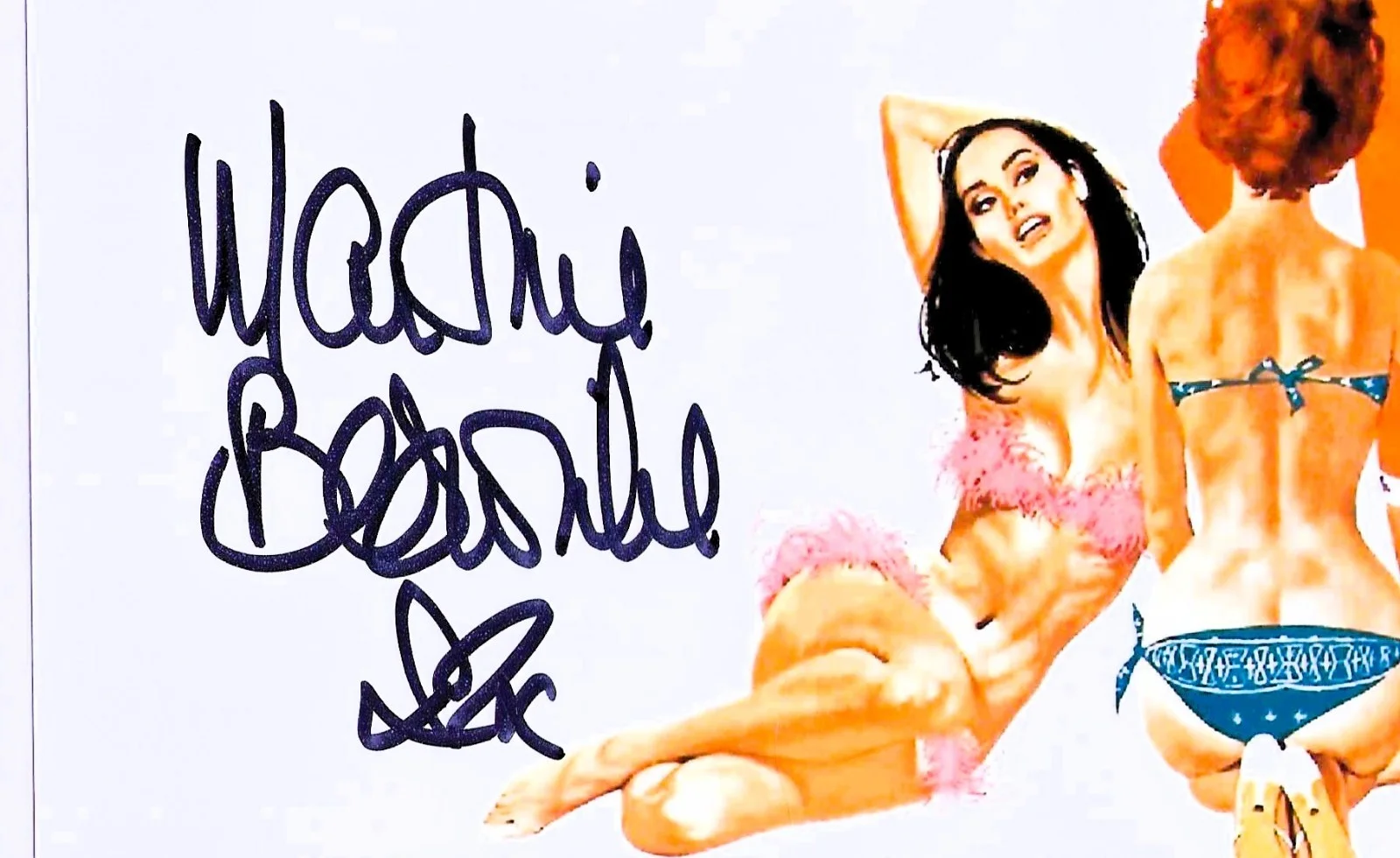 Martine Beswick — MARTINE BESWICK signed in Thunderball with COA .. 8x10 James Bond 007, изображение 2