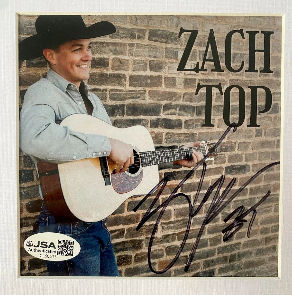 ZACH TOP AUTOGRAPH FRAMED 2022 ZACH TOP ALBUM CD DISPLAY JSA CL60513, image 2