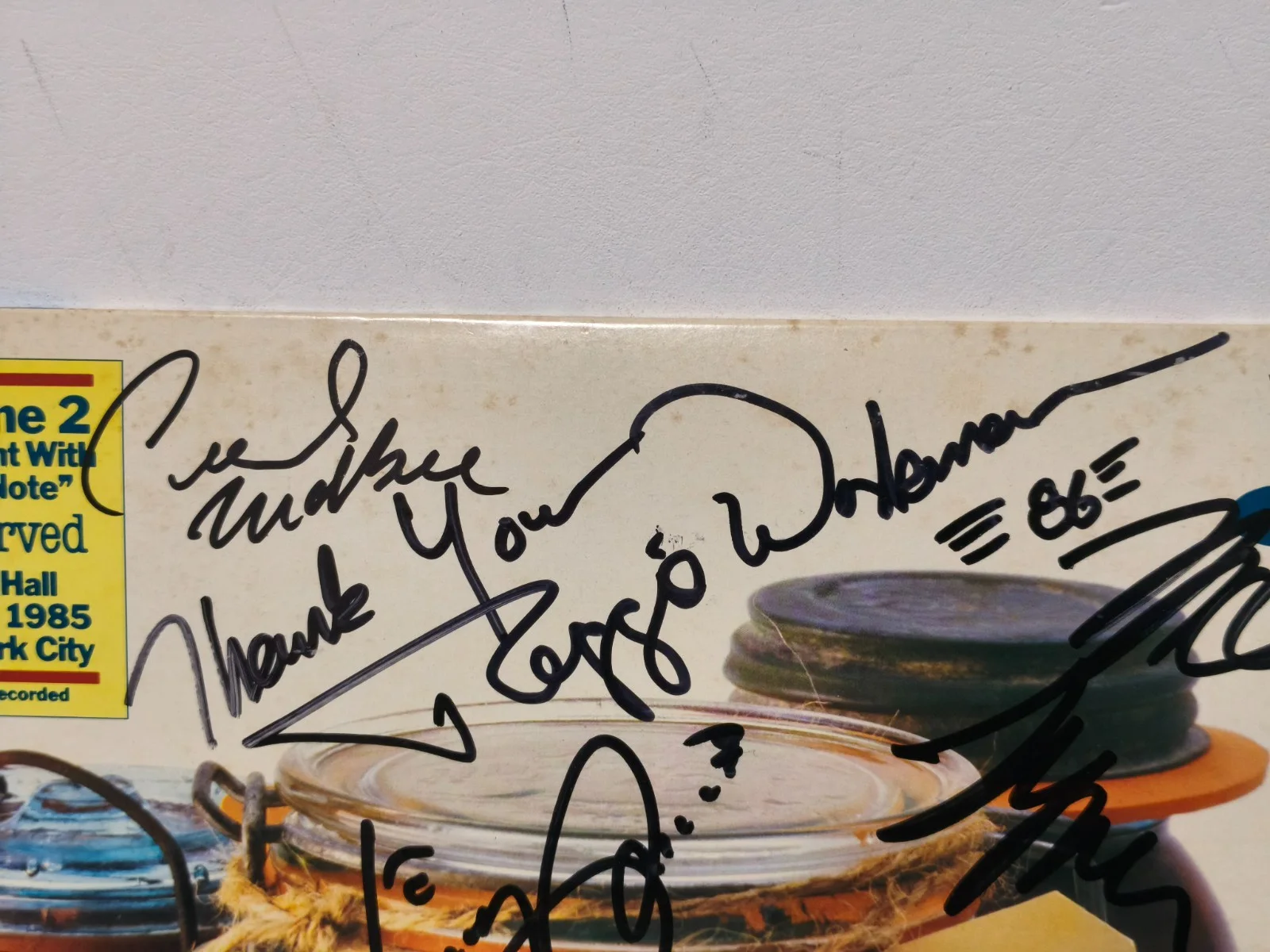 Multiple 11 jazz masters signed autographed LD with 3 Japan stubs 1986 Fuji, image 3