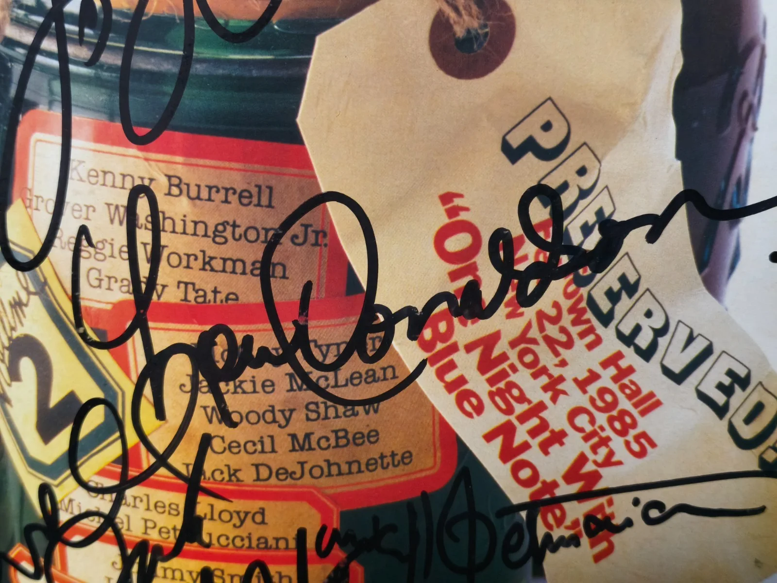 Multiple 11 jazz masters signed autographed LD with 3 Japan stubs 1986 Fuji, image 4