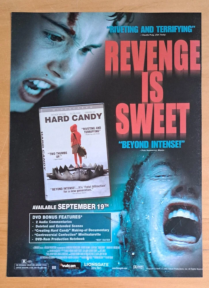 DARK WATERS / HARD CANDY DVD MAGAZINE ADVERT HORROR NO SHAME, изображение 2