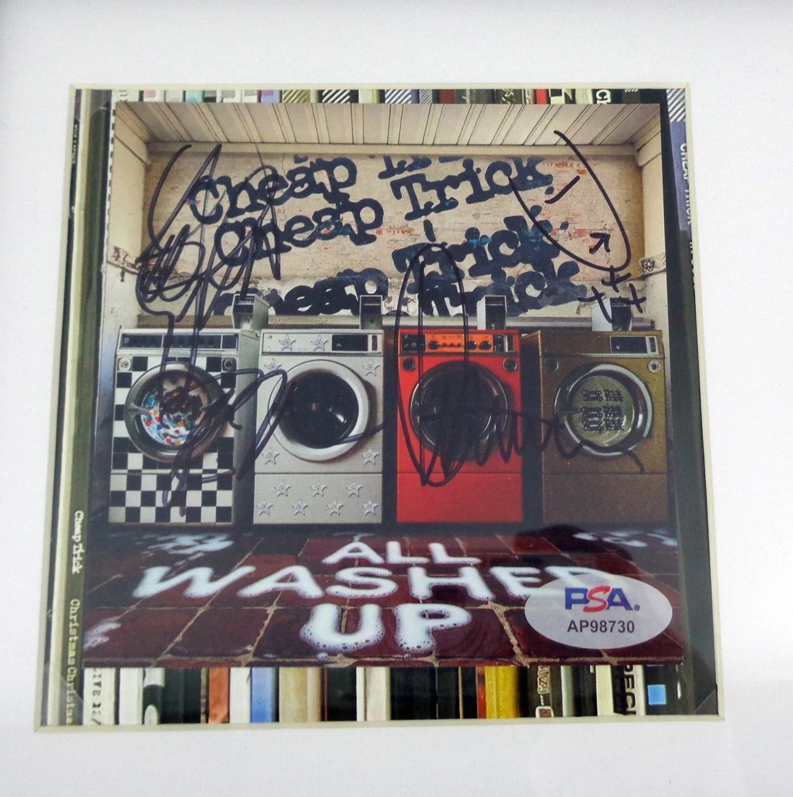 Cheap Trick Band Signed Autograph All Washed Up CD Framed PSA/DNA COA, image 2