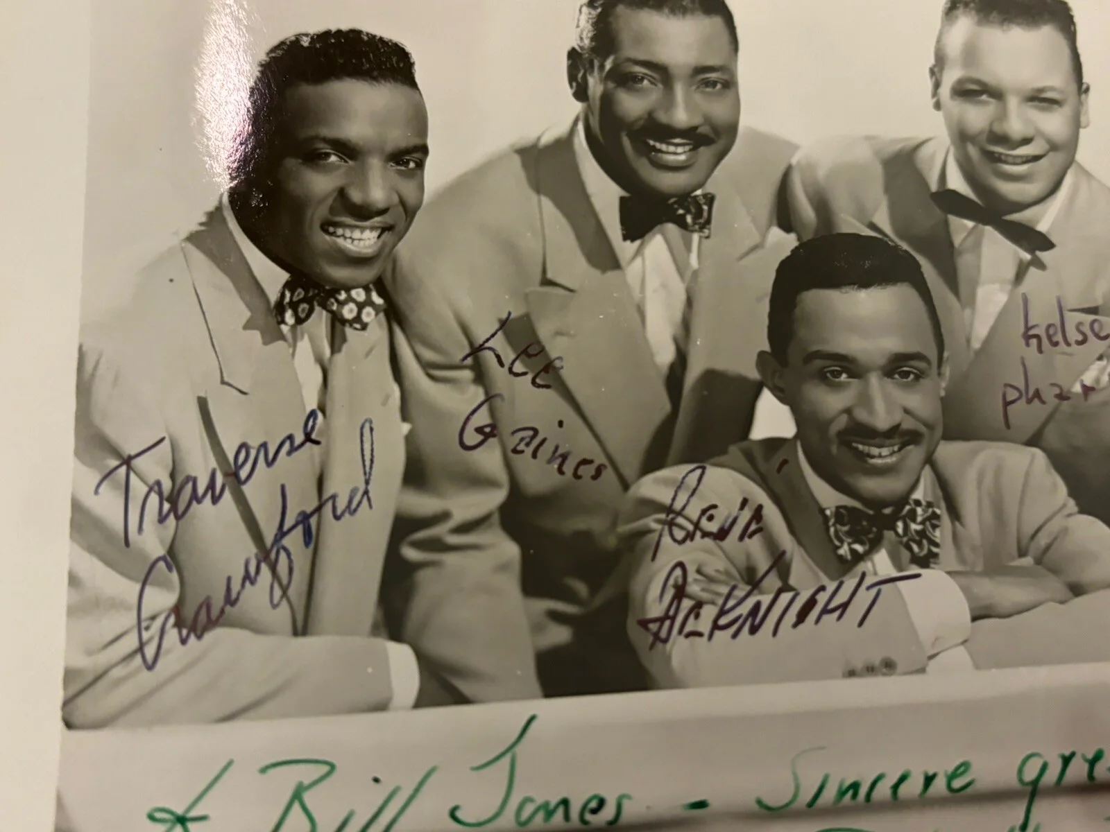 The Delta Rhythm Boys Band Music Signed Autograph Photo Please Read, изображение 5