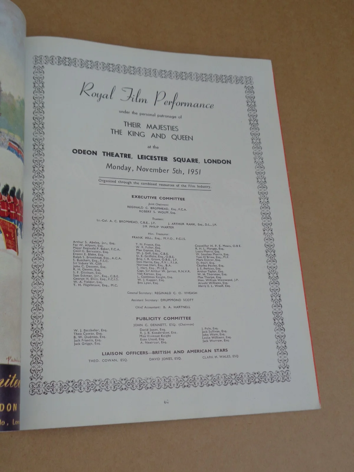 Anthony Steel - Where Vultures Fly - 1951 UK Royal Film Premiere Brochure, изображение 2