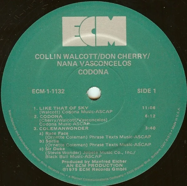 CODONA s/t free Jazz, Latin, Funk / Soul, Folk, Fusion Vinyl Lp, изображение 3