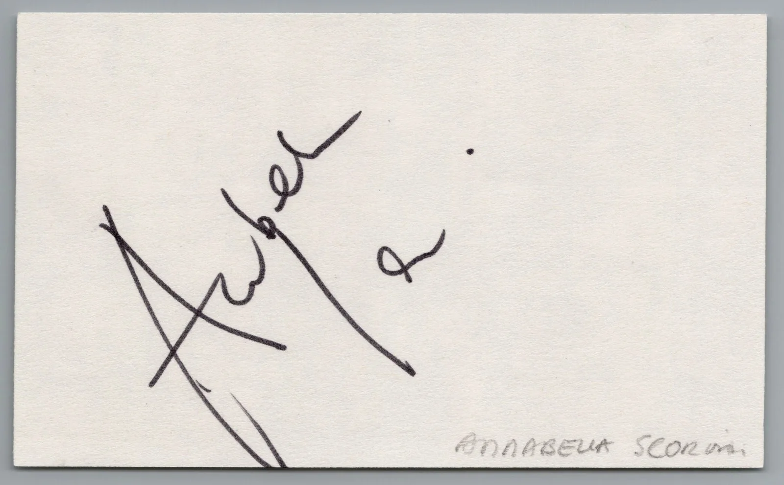Annabella Sciorra — Annabella Sciorra Signed 3x5 Index Card Tulsa King Autographed