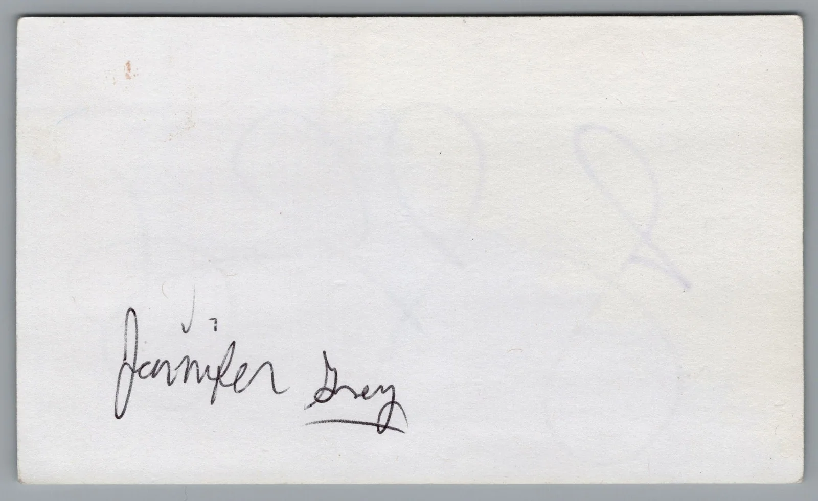 Jennifer Grey — Jennifer Grey Signed 3x5 Index Card Dirty Dancing Autographed, image 2