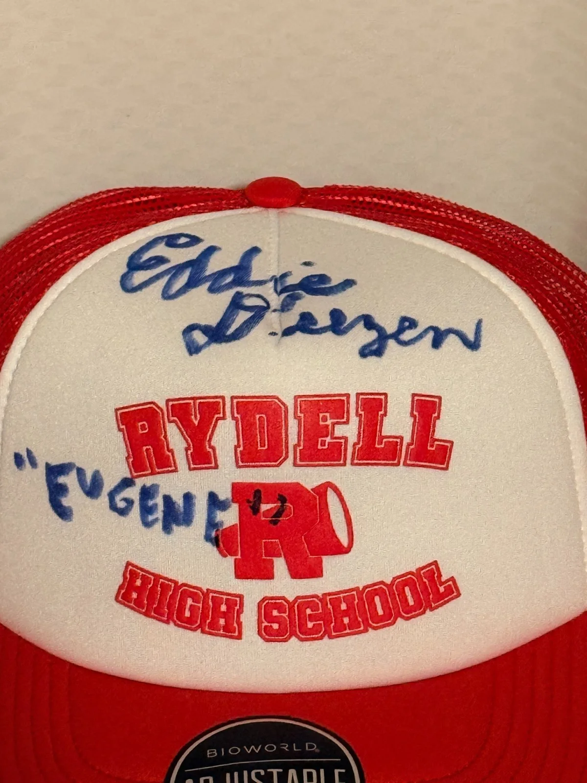 Eddie Deezen — Eddie Deezen Signed Rydell High School Hat From Grease, image 2