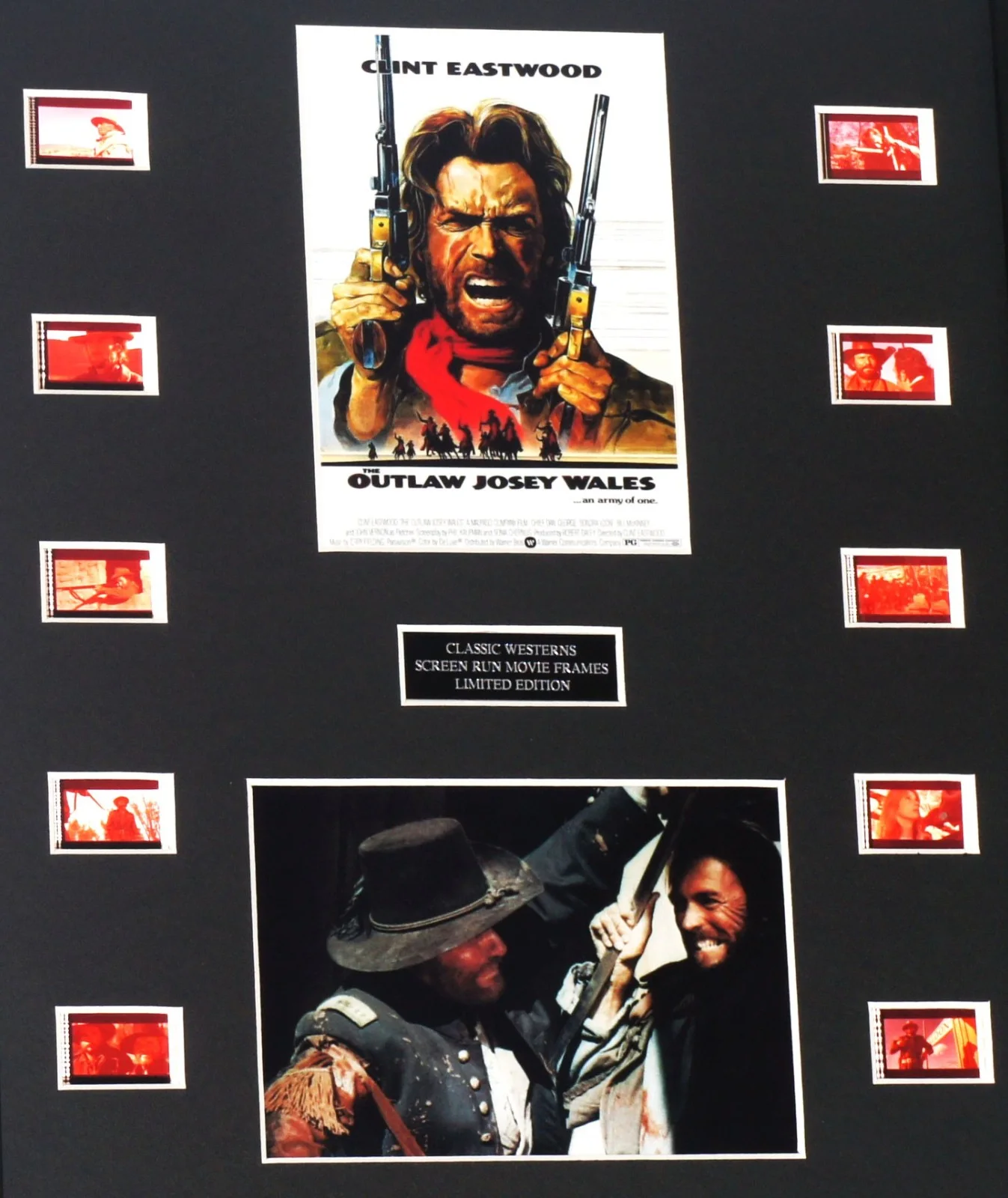 "THE OUTLAW JOSEY WALES" CLINT EASTWOOD FILM CELL MOUNT FILM WESTERN, изображение 2
