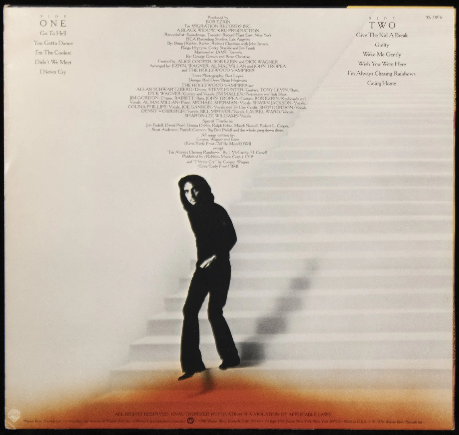 Alice Cooper — ALICE COOPER - RECORD ALBUM COVER SIGNED, image 3
