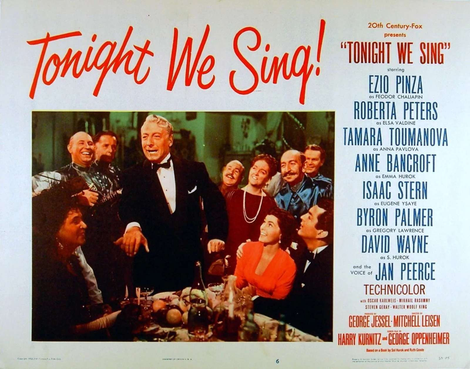 TONIGHT WE SING 1953 Ezio Pinza David Wayne Tamara Toumanova 7 LOBBY CARDS, image 4