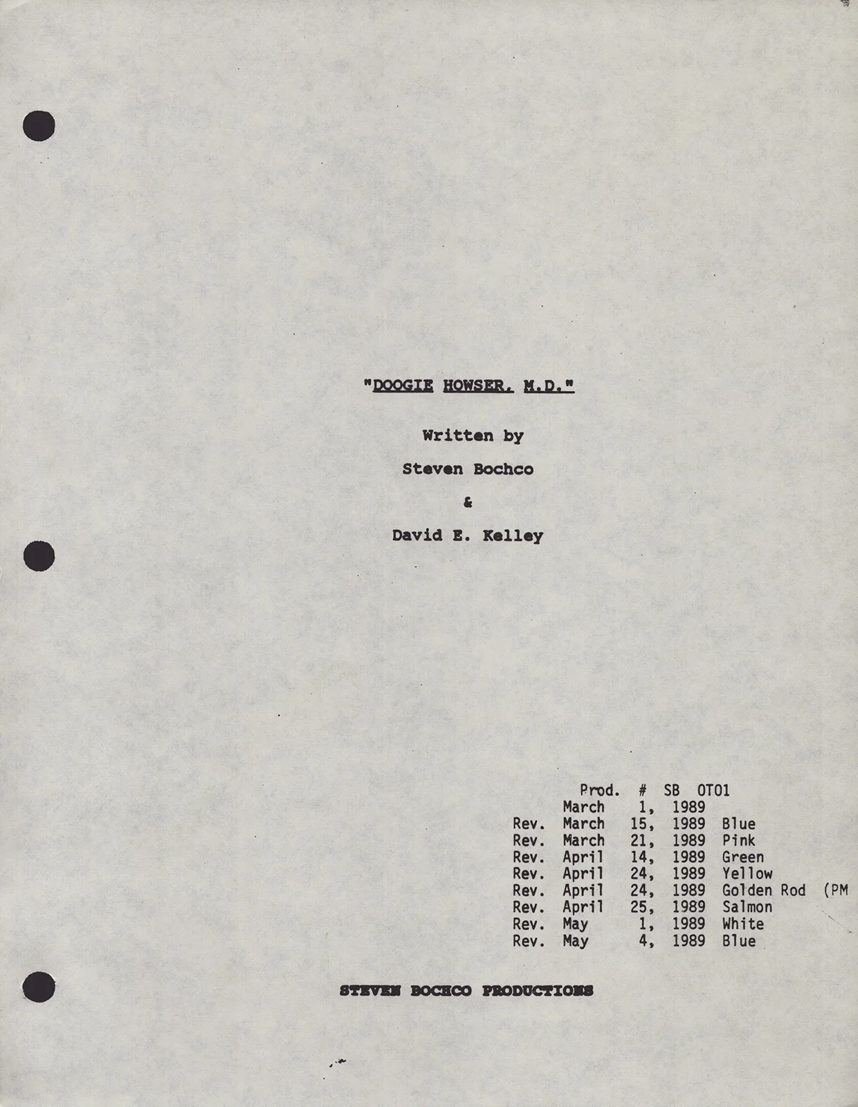 Lisa Dean Ryan, Markus Redmond, Mitchell Anderson — DOOGIE HOWSER, M.D. TV CAST - SCRIPT SIGNED WITH CO-SIGNERS, image 2