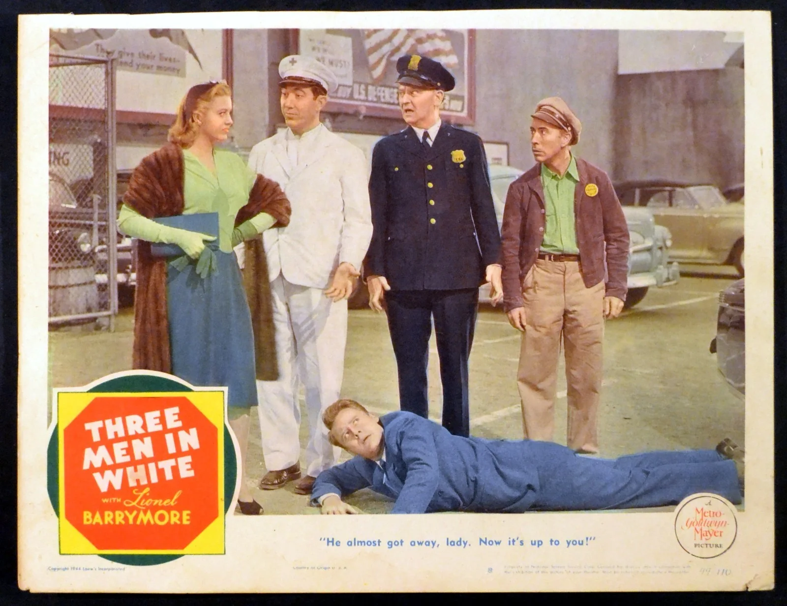 THREE MEN IN WHITE 1944 Van Johnson, Marilyn Maxwell 4 LOBBY CARDS, image 3