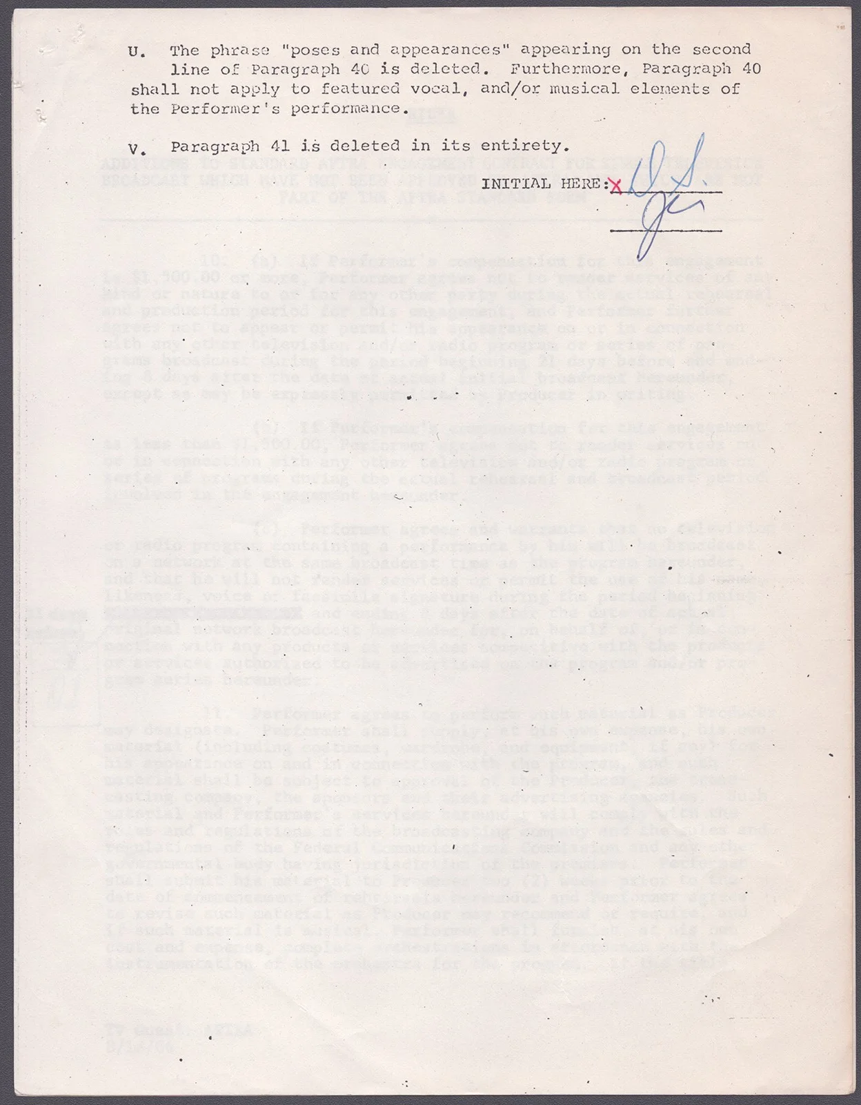 Dinah Shore — DINAH SHORE - CONTRACT SIGNED 01/27/1967, image 3
