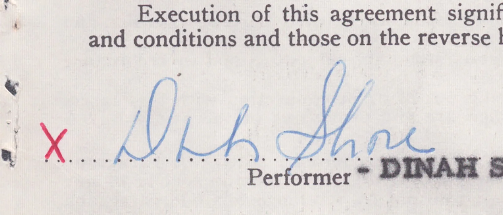 Dinah Shore — DINAH SHORE - CONTRACT SIGNED 01/27/1967, image 5