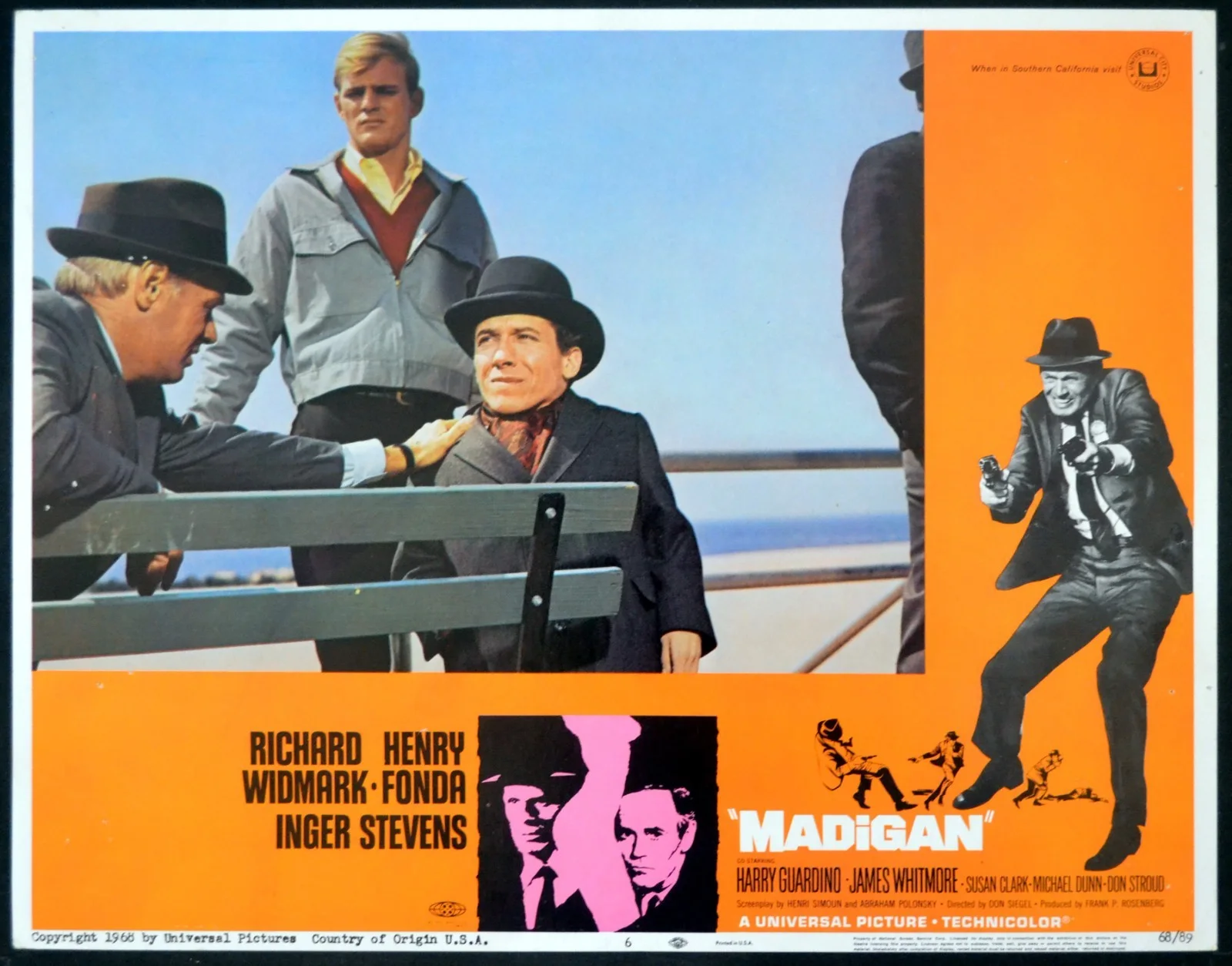MADIGAN 1968 Richard Widmark, Henry Fonda - Don Siegel 7 LOBBY CARDS, изображение 5