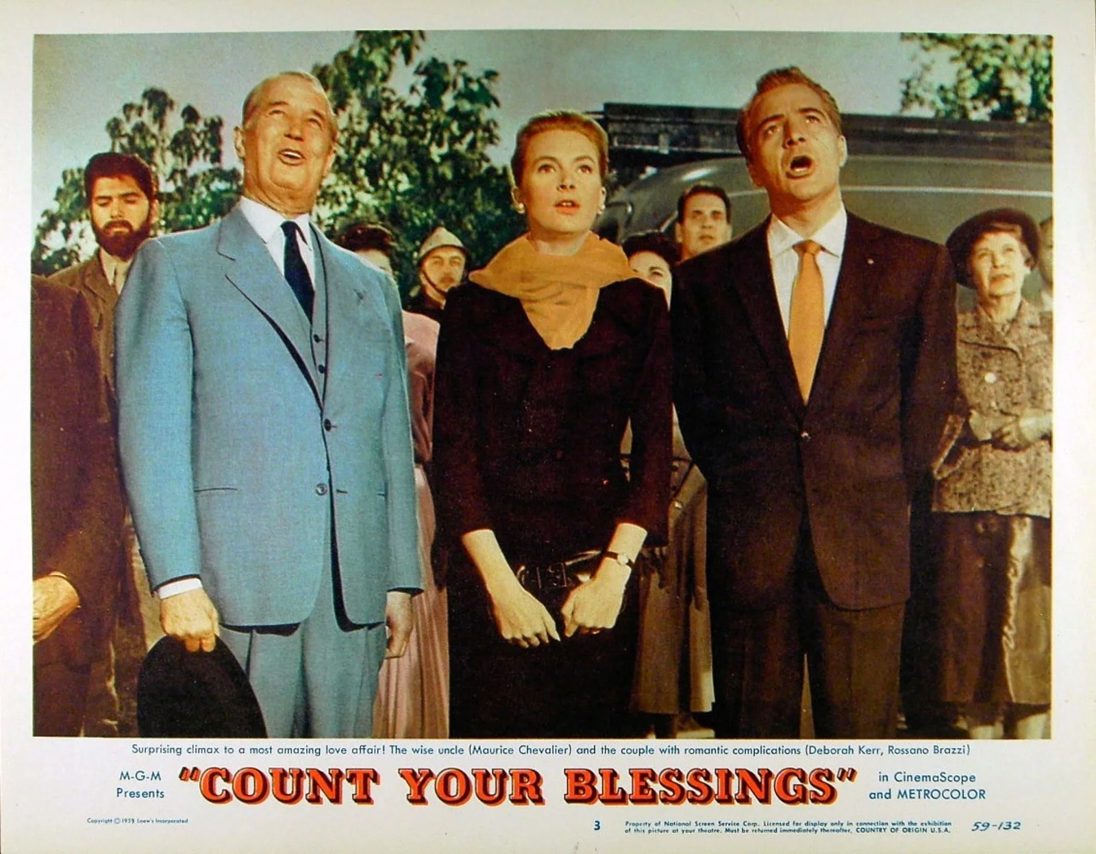 COUNT YOUR BLESSINGS 1959 Deborah Kerr, Maurice Chevalier 6 U.S. LOBBY CARDS, изображение 3