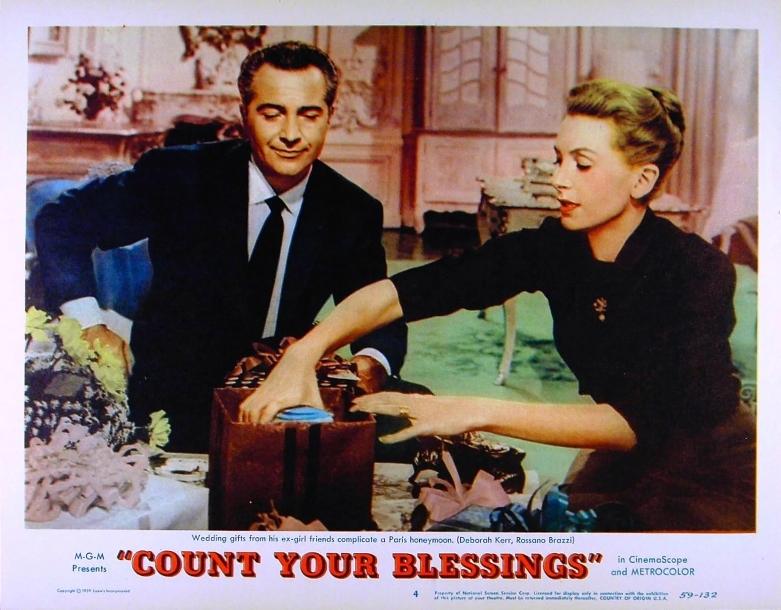 COUNT YOUR BLESSINGS 1959 Deborah Kerr, Maurice Chevalier 6 U.S. LOBBY CARDS, изображение 4