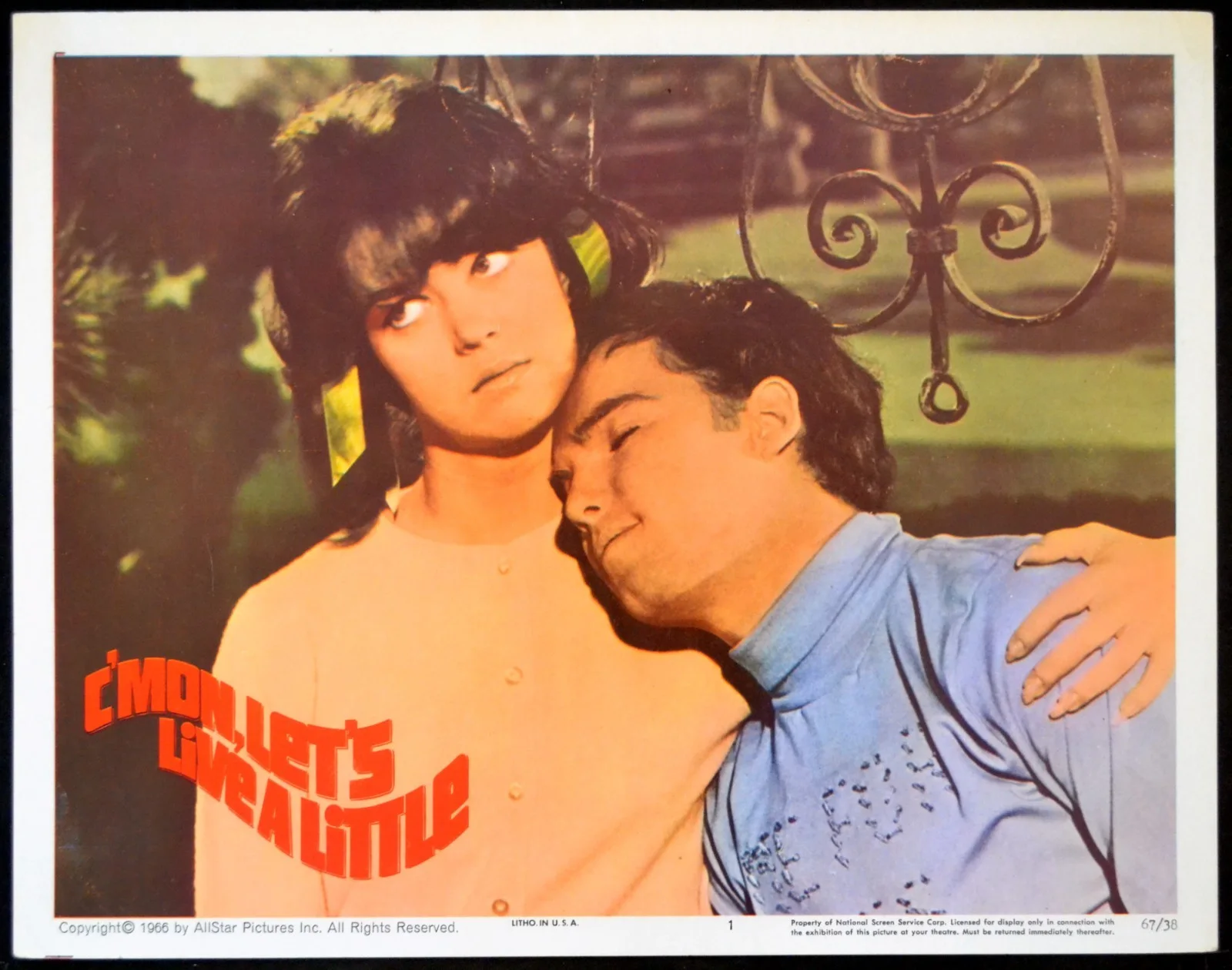 C’MON LET’S LIVE A LITTLE 1967 Bobby Vee, Jackie DeShannon 5 LOBBY CARDS, изображение 2