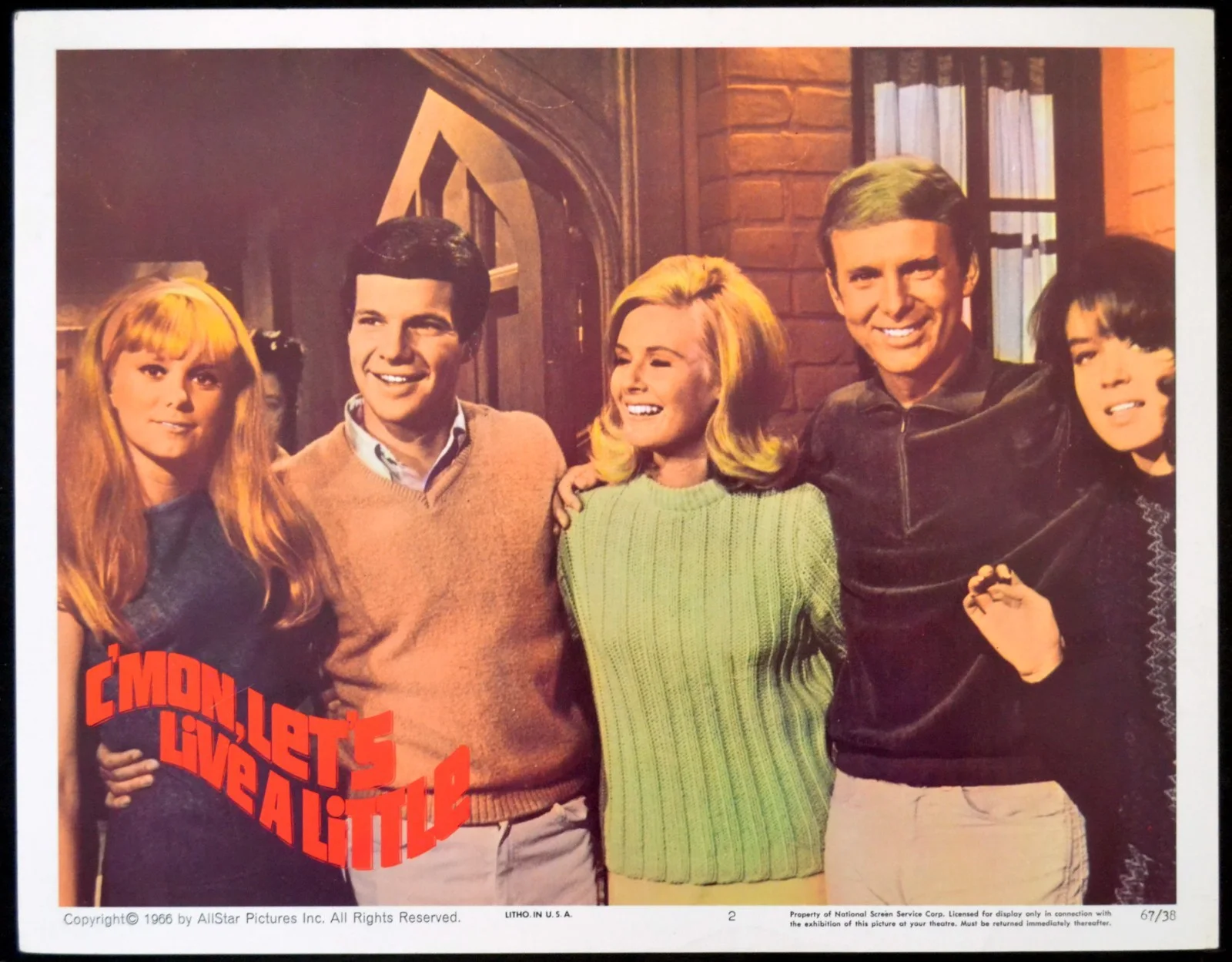 C’MON LET’S LIVE A LITTLE 1967 Bobby Vee, Jackie DeShannon 5 LOBBY CARDS, изображение 3