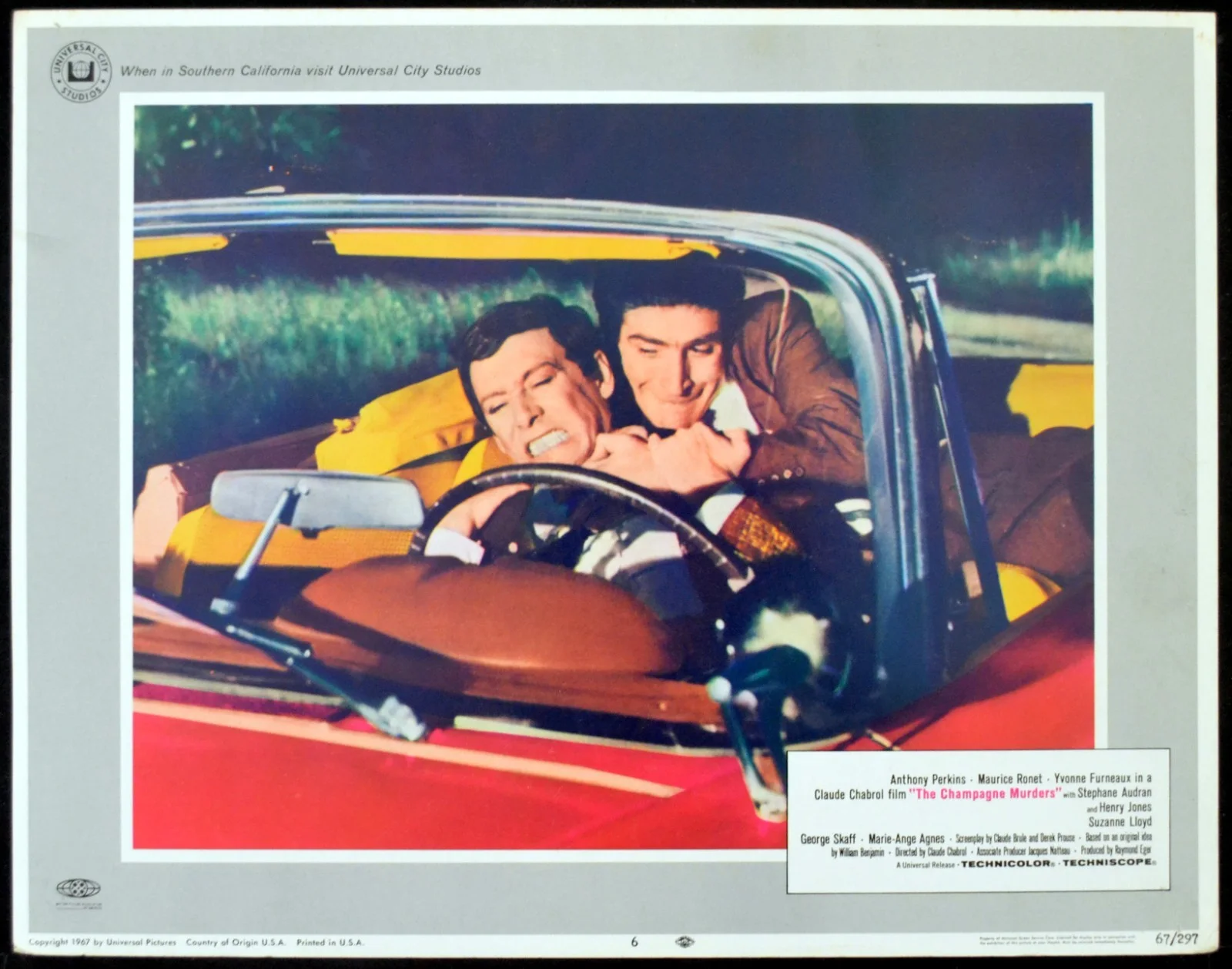 CHAMPAGNE MURDERS 1967 Yvonne Furneaux, Anthony Perkins 6 LOBBY CARDS, изображение 5