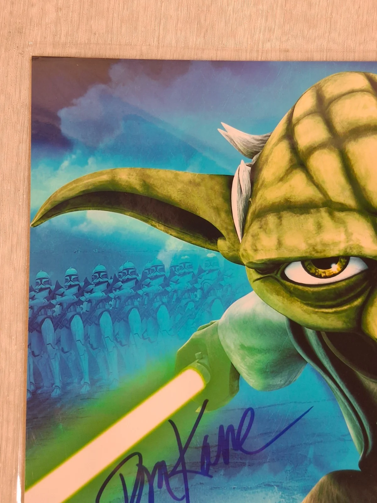 Tom Kane — Tom Kane Star Wars Clone Wars Yoda Voice Signed Autograph 8x10 Photo BAM COA, image 2